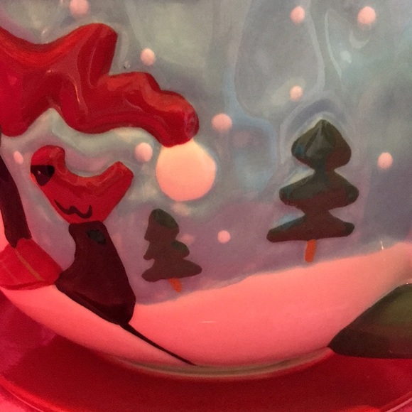 Oversized holiday Christmas Ceramic Candy Cup/Bowl - Picture 1 of 10